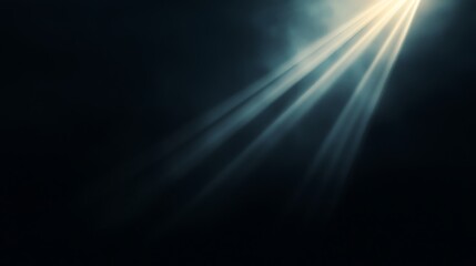 Fototapeta premium Light rays with dark background.