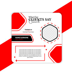 Creative Agency Client Testimonial Template with Modern Layout
