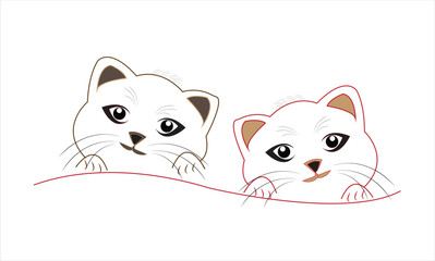 Cat emoji icon vector image.