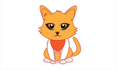 Cat emoji icon vector image.