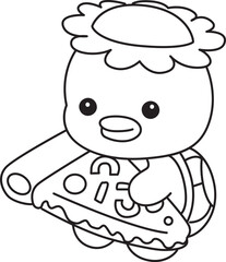Outline of Kawaii japanese mythology Kappa sticker cute.
Coloring pages of Cute kappa mascot ghost japanese.