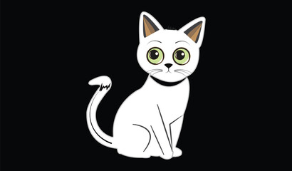Cat emoji icon vector image.