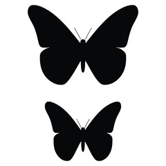 Fototapeta premium Silhouette Vector of Butterfly – Elegant Insect Design for Nature, Decoration, and Craft Projects