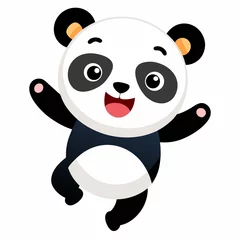 Gardinen Panda cute baby panda Sloth isolated on white background.  © MD.SIDDIKUR