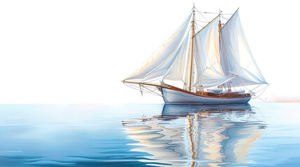 A Majestic Sailboat on Calm Waters