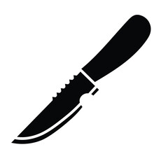 Knife icon vector, black and white, knife clip art, clip art knife, clip art of knife, simple knife silhouette, hand tools icon design
