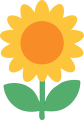 sunflower on a blue background