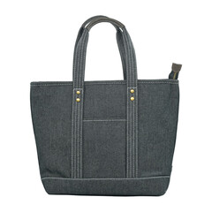 Dark Denim Tote Bag with Top Handles