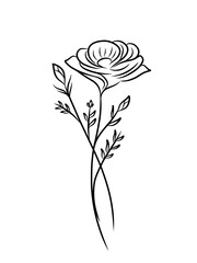 Beautiful Black and White Flower