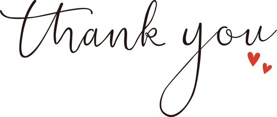 thank you - calligraphic