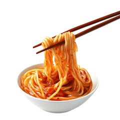 Tomato and Peppers Sauce Spaghetti Dish in a Greek Restaurant in Athens
