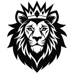 Lion Illustration Black and White Detailed Art