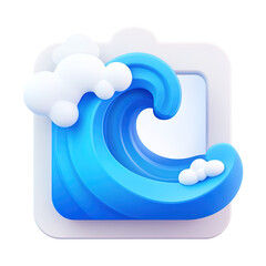3D Wave Icon Design