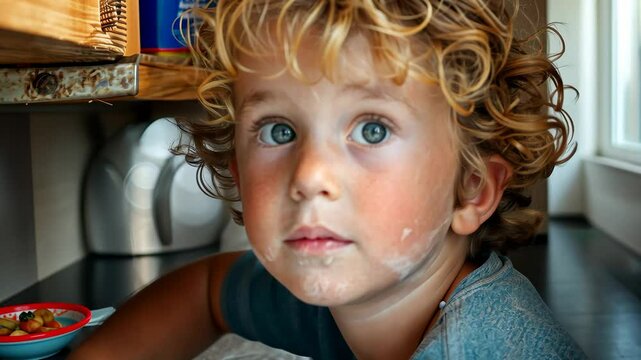 child learning from dad watching home repair