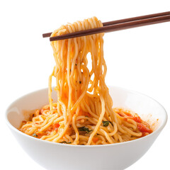 Tomato and Peppers Sauce Spaghetti Dish in a Greek Restaurant in Athens