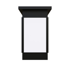 Black Billboard Advertising 3D Render with Transparent Background