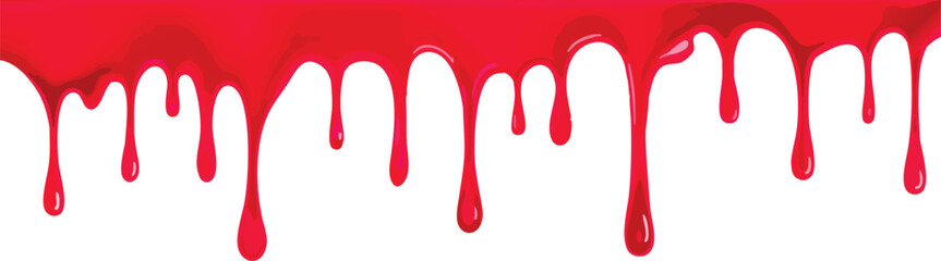 Red drip blood dripping paint liquid flow abstract graphic illustration