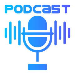 Podcast Marketing — microphone with sound waves icon	