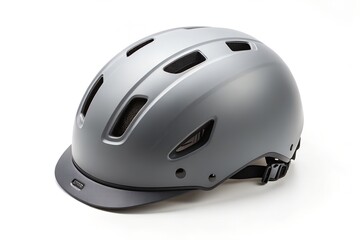 Fototapeta premium Isolated bicycle helmet for head protection on a white background