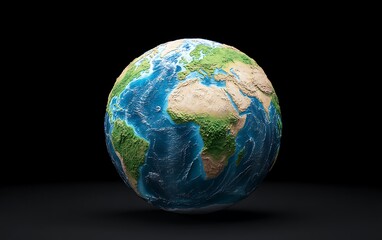 Fototapeta premium Earth 3D Model Display