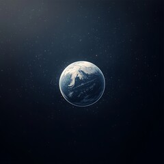 Fototapeta premium Earth with Space, Planet, and Dark Background.