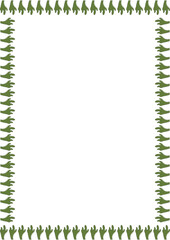 Cactus frame. Wild west Arizona border with empty space for your text