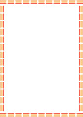 Doodle frame with colorful elements. Trendy graphic template. Cute empty frame box