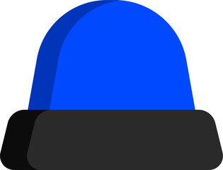 Siren Blue Icon Flat Safety Warning