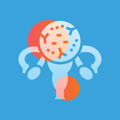 Vaginal microflora  glassmorphism illustration.
