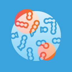 Lactococcus glassmorphism illustration