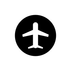 Fototapeta premium airplane sign icon vector illustration on a transparent background