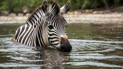 zebra in zoo