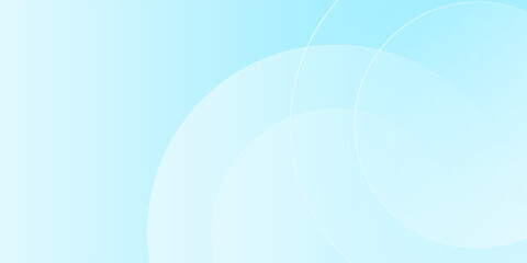 Minimalist banner background, pastel colorful, Light Blue gradations. Circle effect style geometric, abstract background. Vector Illustration
