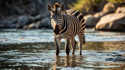 zebra in the wild