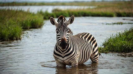 Wild zebra