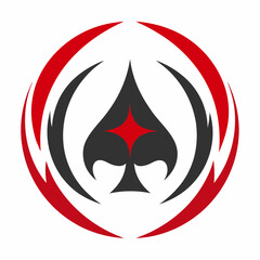 Modern Spade Symbol with Flames Icon