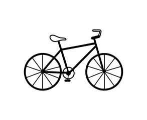 vintage bicycle isolated on white