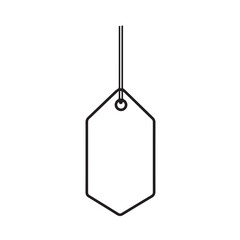 blank price tag isolated