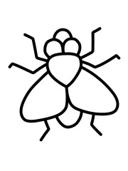 Line drawing mini insect illustration icon