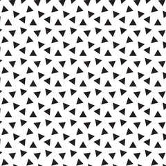 Abstract geometric black and white triangle seamless pattern.