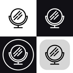 Bathroom mirror - clean and modern bathroom icon.