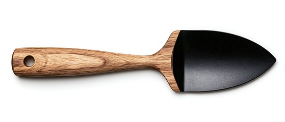 Wooden Cake Scraper on White