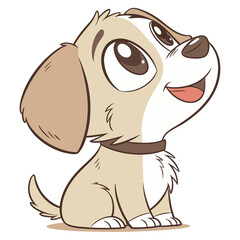 Fototapeta premium A Vectorize cute puppy