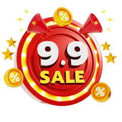 9.9 flash sale Promotion 3D Rendering