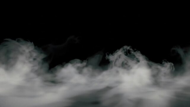 White fog texture on black background