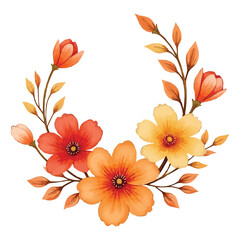 vector illustration of a lily watercolour