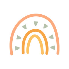 Fototapeta premium Minimal Rainbow with Triangle Elements