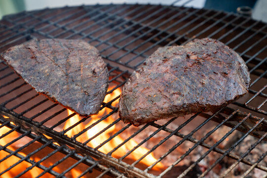 Brisket in a grill 