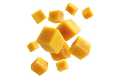 Mango Cubes Falling