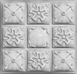 3D flowers block collage 02